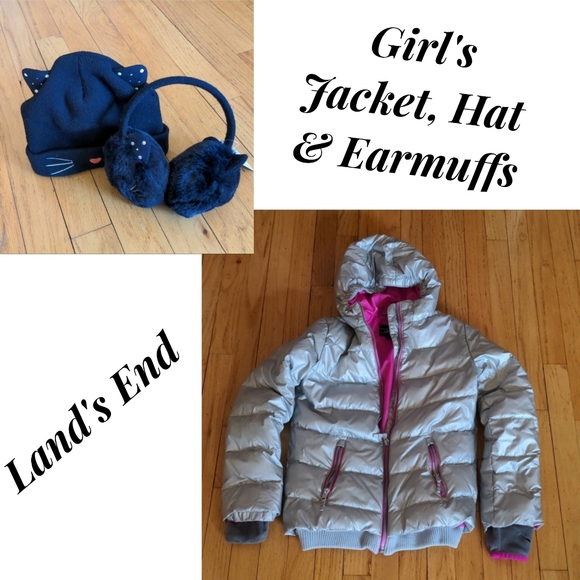 Lands' End Jackets & Coats Lands End Girls Parka Jacket Hood Size